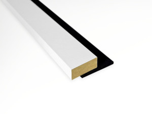 Zakończenie do lameli na filcu czarnym z MDF Biały Prestige Decor