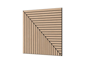 Fornirowany panel frezowany RITMO - Dąb - LAMEO