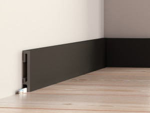 Listwa przypodłogowa 8 cm PCV DuroFit PF081B - Czarny - Premium Floor