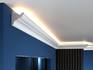 Listwa oświetleniowa LO18A Gzyms LED / 8 x 8,5 x 200 cm / Decor System / do każdego wnętrza / montaż na klej / odporność na wilgoć