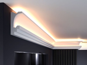 Nowoczesna listwa oświetleniowa LO22 / 17 x 9 x 200 cm / Decor System / do każdego wnętrza / montaż na klej / odporność na wilgoć