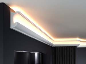 Listwa oświetleniowa LO23A - gzyms LED / 12 x 6,5 x 200 cm / Decor System / do każdego wnętrza / montaż na klej / odporność na wilgoć