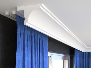 Listwa do maskowania karnisza LKO2 Decor System - listwa sufitowa karniszowa /12 x 17 x 200 cm/ Decor System/ maskownica karniszy ściennych i sufito