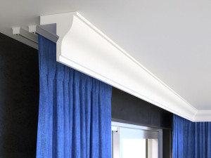 Maskownica karnisza LKO5/ 13 x 11 x 200 cm/ Decor System/ maskownica karniszy ściennych i sufitowych/ montaż na klej