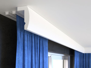 Listwa zasłaniająca karnisz LKO7/ 15 x 9,5 x 200 cm/ Decor System/ maskownica karniszy ściennych i sufitowych/ montaż na klej