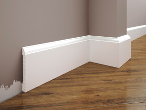 Listwa przypodłogowa Creativa LPC-15 - Listwa poliuretanowa Biała 8 cm