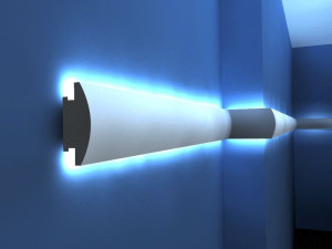 Listwa oświetleniowa ścienna LED LO-27 / 4,9 x 12 x 200 cm / Decor System / do każdego wnętrza / montaż na klej / odporność na wilgoć