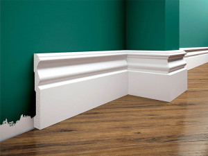 Biała  listwa przypodłogowa LPC-09M