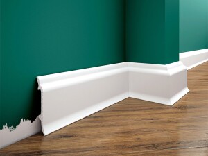 Listwa przypodłogowa malowana na biało LPC-16M
