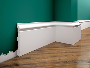 Listwa przypodłogowa malowana na biało LPC-22M