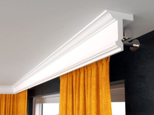 Listwa do zabudowy karnisza LKO11 15x12 cm Decor System – maskownica do nowoczesnych wnętrz, miejsce na LED, wilgocioodporna, montaż na klej