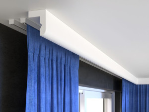 Listwa do maskowania karnisza LKO12/ 10 x 7,5 x 200 cm/ Decor System/ maskownica karniszy ściennych i sufitowych/ montaż na klej