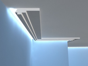 Gzyms oświetleniowy LED LO15 / 4,7 x 16,5 x 200 cm / Decor System / do każdego wnętrza / montaż na klej / odporność na wilgoć