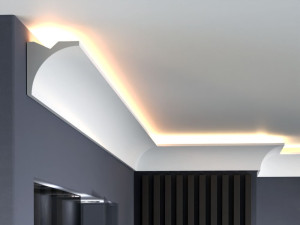 Gzyms oświetleniowy LED LO21 / 10 x 10 x 200 cm / Decor System / do każdego wnętrza / montaż na klej / odporność na wilgoć