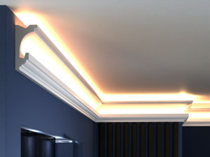 Gzyms oświetleniowy LED LO-24A / 13 x 6,5 x 200 cm / Decor System / do każdego wnętrza / montaż na klej / odporność na wilgoć