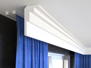Listwa maskująca karnisz LED LP12 Decor System - maskownica z oświetleniem LED Decor System / 10 x 19 x 200 cm / do każdego rodzaju karnisza