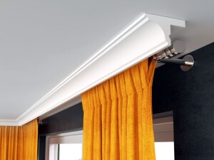 Zabudowa karnisza LED LKO2A 8cm/ 8 x 13 x 200 cm/ Decor System/ maskownica karniszy ściennych i sufitowych/ montaż na klej