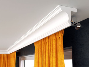 Listwa maskująca karnisz 12,5 cm LKO8A/ 12,5 × 14 x 200 cm/ Decor System/ maskownica karniszy ściennych i sufitowych/ montaż na klej