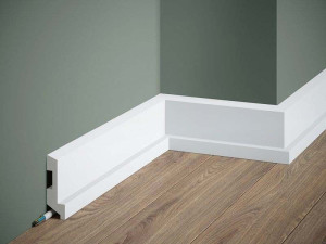 Listwa malowana na biało przypodłogowa MD024P Mardom Decor