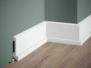 Listwa malowana na biało przypodłogowa MD025P Mardom Decor