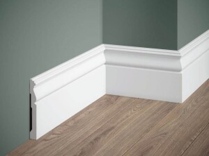 Listwa przypodłogowa malowana na biało MD095P Mardom Decor