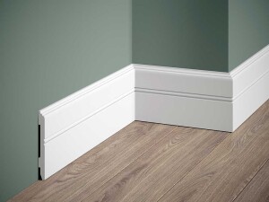 Listwa malowana na biało przypodłogowa MD354P Mardom Decor