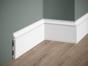 Listwa przypodłogowa malowana na biało MD358P Mardom Decor