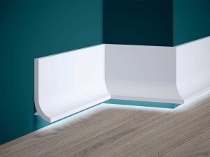 Listwa przypodłogowa z oświetleniem LED QS011P biała