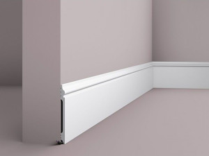 Przypodłogowa biała listwa Wallstyl FL14 NMC