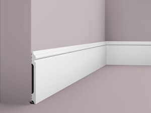 Przypodłogowa biała listwa  Wallstyl FL17 NMC
