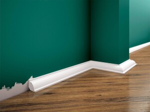 Listwa ćwierćwałek malowany na biało LPC-01M