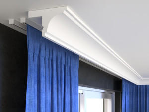 Listwa do zabudowy karnisza LKO2B Decor System - listwa maskująca karnisz / 10 x 15 x 200 cm / uniwersalny wzór / oświetlenie LED