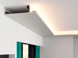 Półka sufitowa LED GKP1040 do sufitów podwieszanych z GK GKP1040 szer. 40 cm / wys. 10 cm / dł. 120 cm