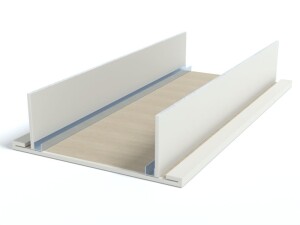 Dwustronna półka GK z miejscem na LED GKD2060 szer. 60 cm / wys. 20 cm / dł. 120 cm