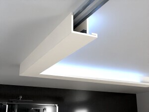 Prefabrykowana półka z miejscem na LED wilgocioodporna GKS1520-I szer. 20 cm / wys. 15 cm / dł. 120 cm