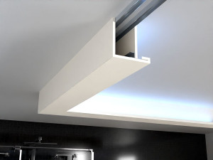 Gotowy moduł do sufitów podwieszanych z LED, impregnowany GKS2020-I szer. 20 cm / wys. 20 cm / dł. 120 cm