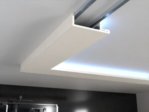 Gotowy moduł z GK do sufitów podwieszanych, wilgocioodporny GKS1030-I szer. 30 cm / wys. 10 cm / dł. 120 cm