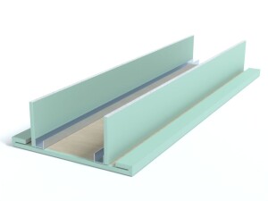 Panel ścienny z miejscem na LED, wilgocioodporny GKD1540-I szer. 40 cm / wys. 15 cm / dł. 120 cm