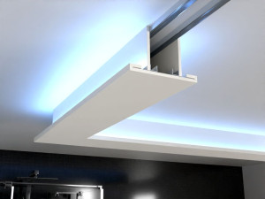 Zabudowa z wilgocioodpornej płyty gips-karton z miejscem na LED GKD2030-I szer. 30 cm / wys. 20 cm / dł. 120 cm