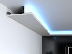 Jednostronna półka z LED, płyta GK odporna na wilgoć GKP1030-I szer. 30 cm / wys. 10 cm / dł. 120 cm