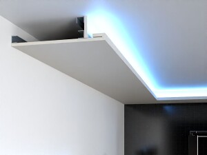 Gotowa do montażu półka sufitowa z LED, wilgocioodporny GK GKP1040-I szer. 40 cm / wys. 10 cm / dł. 120 cm