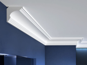 Listwa sufitowa LP8C/ 8 x 8,3 x 200 cm/ Decor System / do każdego wnętrza / montaż na klej / odporność na wilgoć