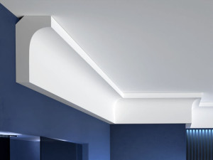 Listwa sufitowa LP15/ 15 x 8 x 200 cm/ Decor System / do każdego wnętrza / montaż na klej / odporność na wilgoć