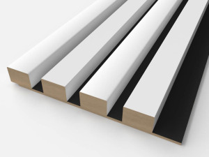 Lamel Ścienny z MDF Biały Prestige Decor