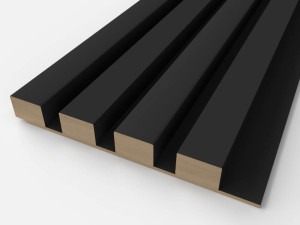 Lamel Ścienny z MDF Czarny Prestige Decor