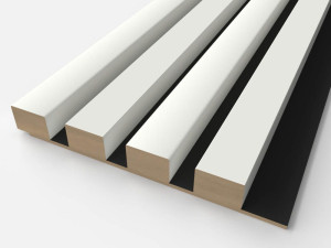 Lamel Ścienny z MDF Biały lakierowany RAL 9003 półmat Prestige Decor