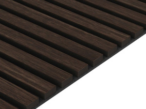 Fornirowany panel akustyczny na czarnym filcu 60x240 - Kasztan -  LAMEO