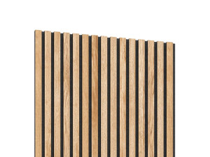 Panel akustyczny na czarnym filcu fornirowany 60x60 - Dąb - LAMEO