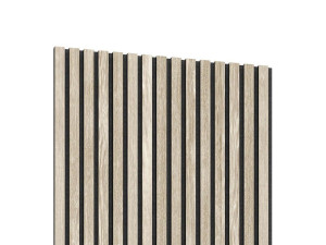 Panel akustyczny na czarnym filcu fornirowany 60x60 - Dąb Bielony - LAMEO