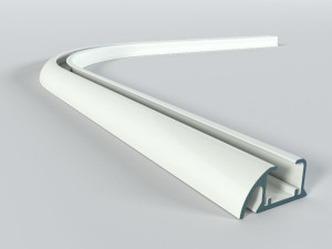 Łuk do szyny aluminiowej ZD 90 st. z zestawem montażowym